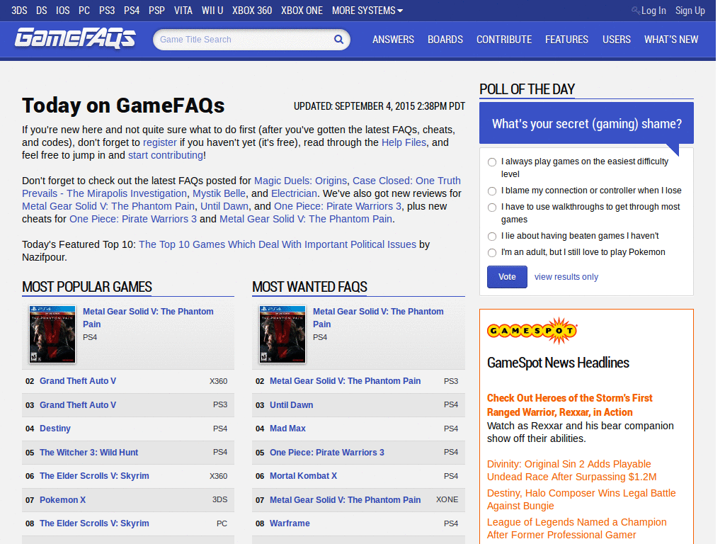 GameFAQs Cleaner