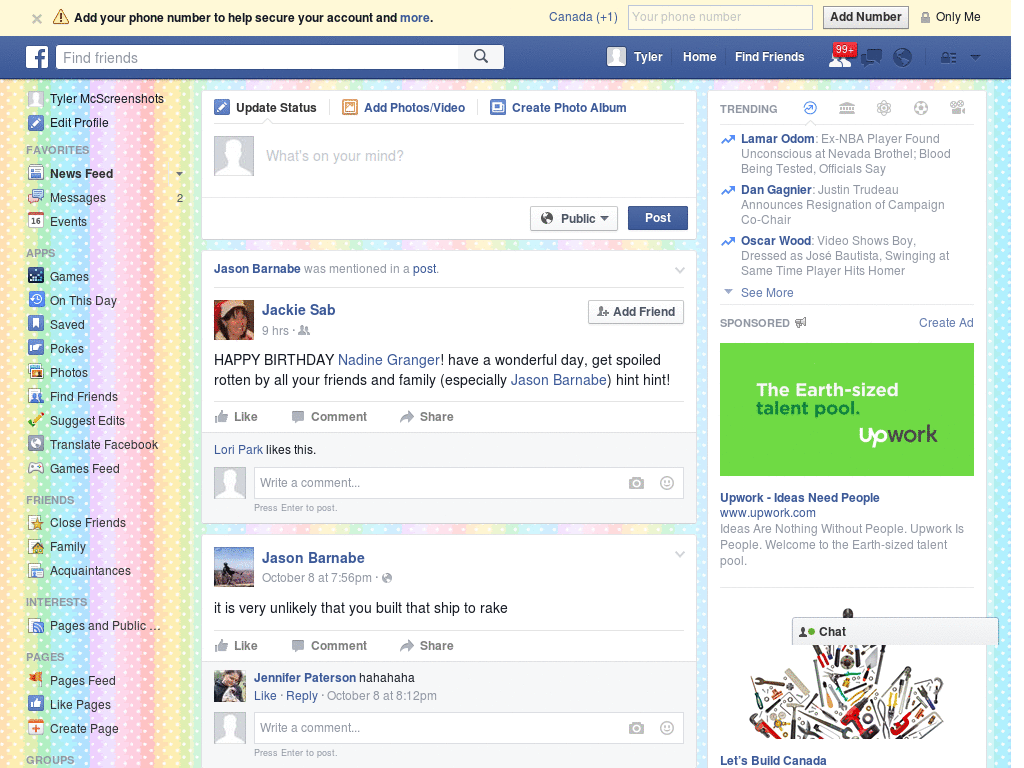 Simple Facebook Pink Theme