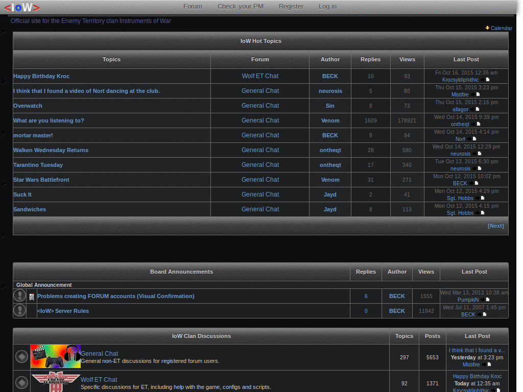 IoW Clan Forum Makeover