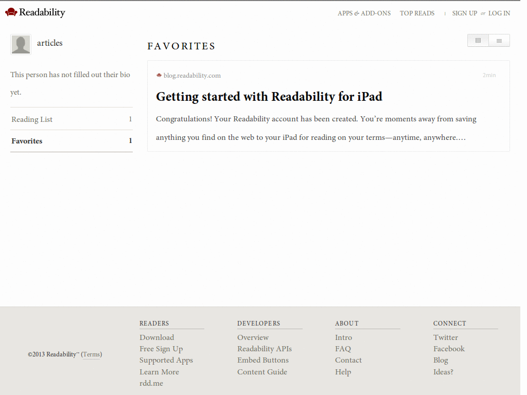 Double-space Readability