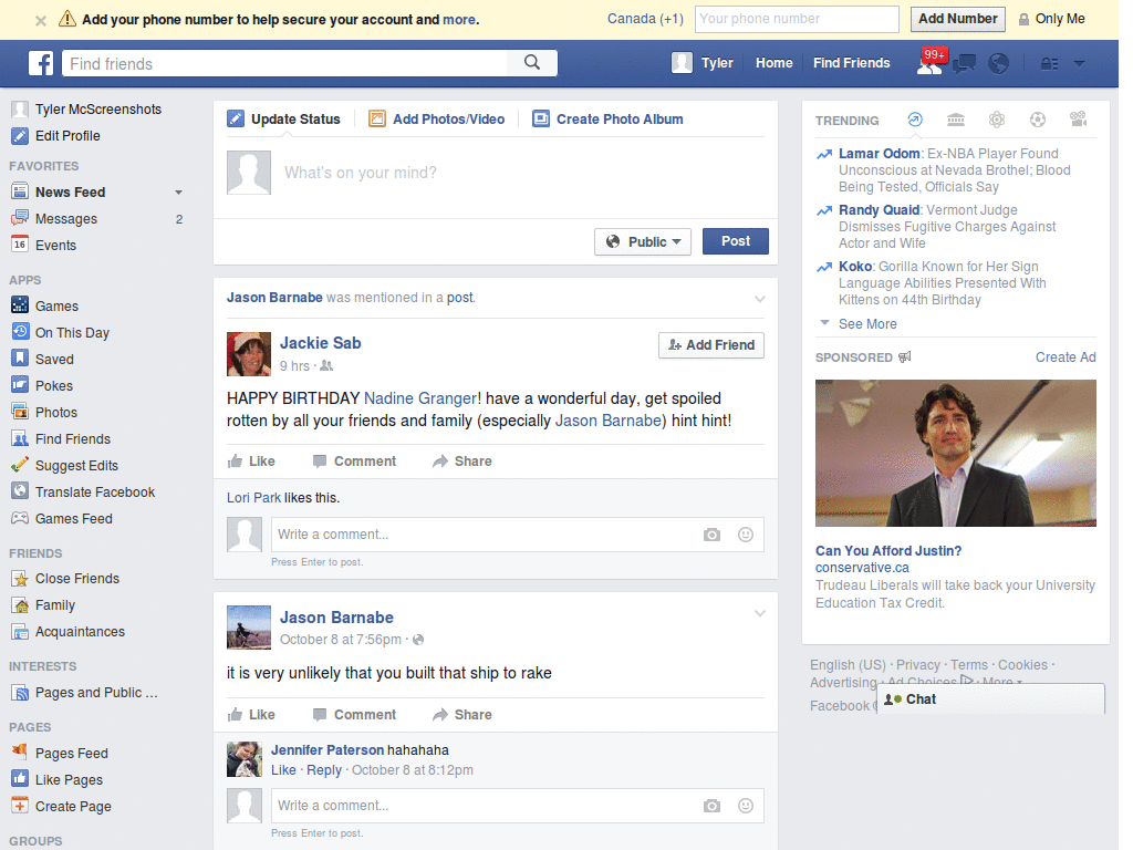 Facebook.com - Full width.