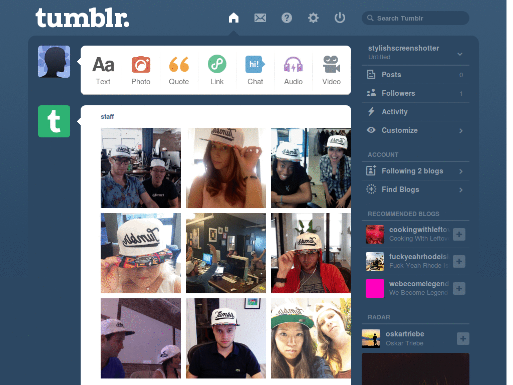 Tumblr Dashboard - Minor Tweaks (Dark)