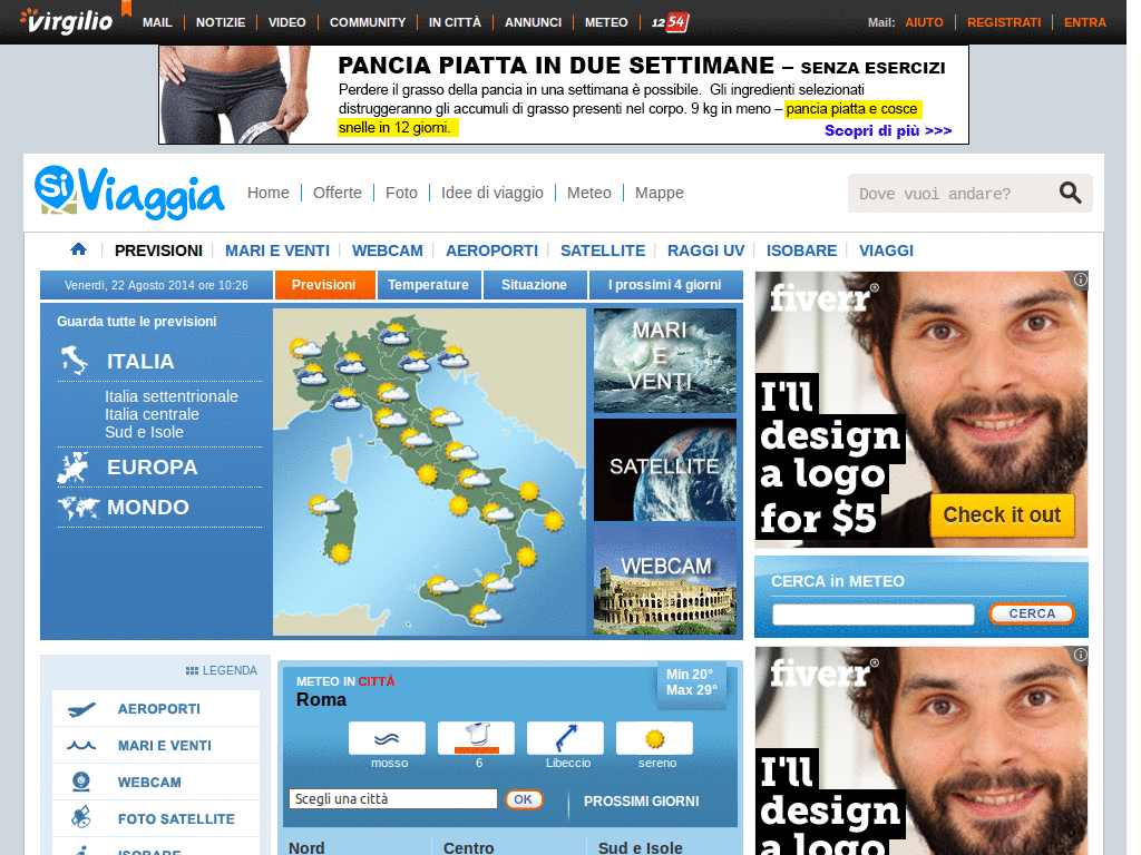 Website: cleaner - Alice Meteo