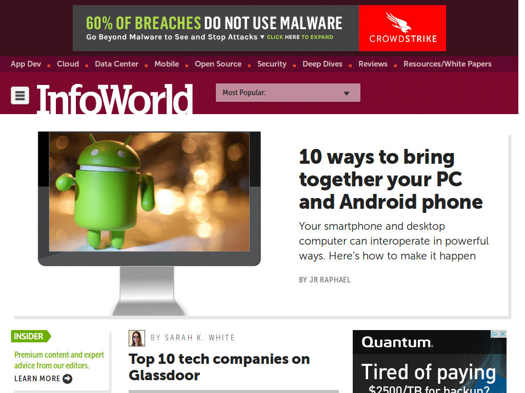 Infoworld.com - Minimalistic