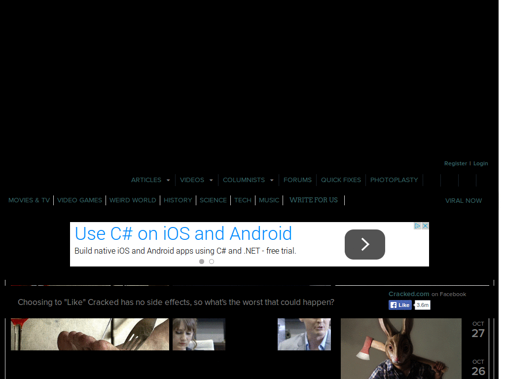 Cracked.com - Black minimal