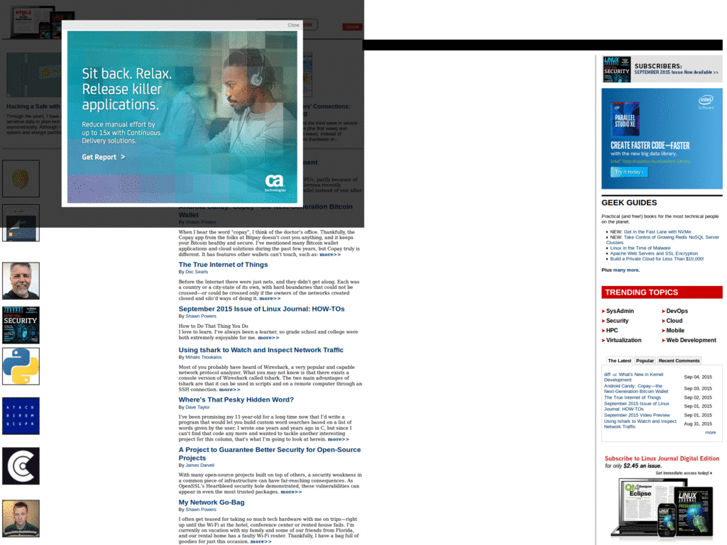 Linux Journal.com - Minimalistic