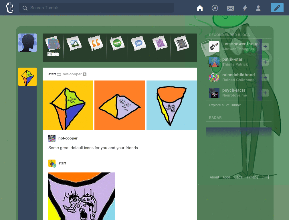 Tumblr Dashboard- Coffee Addict
