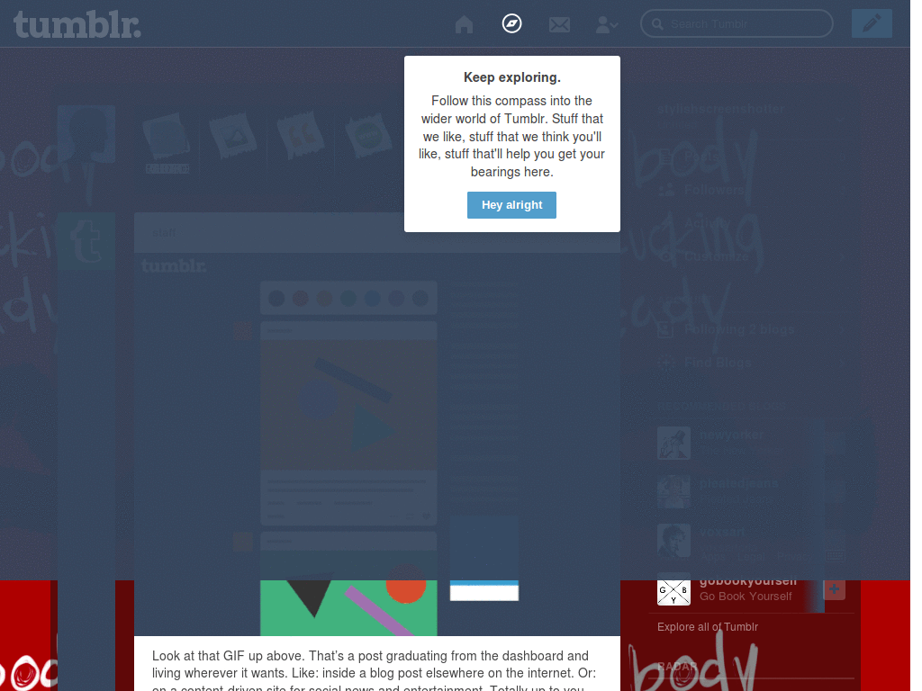 Tumblr Dashboard- FRENCH SLICK