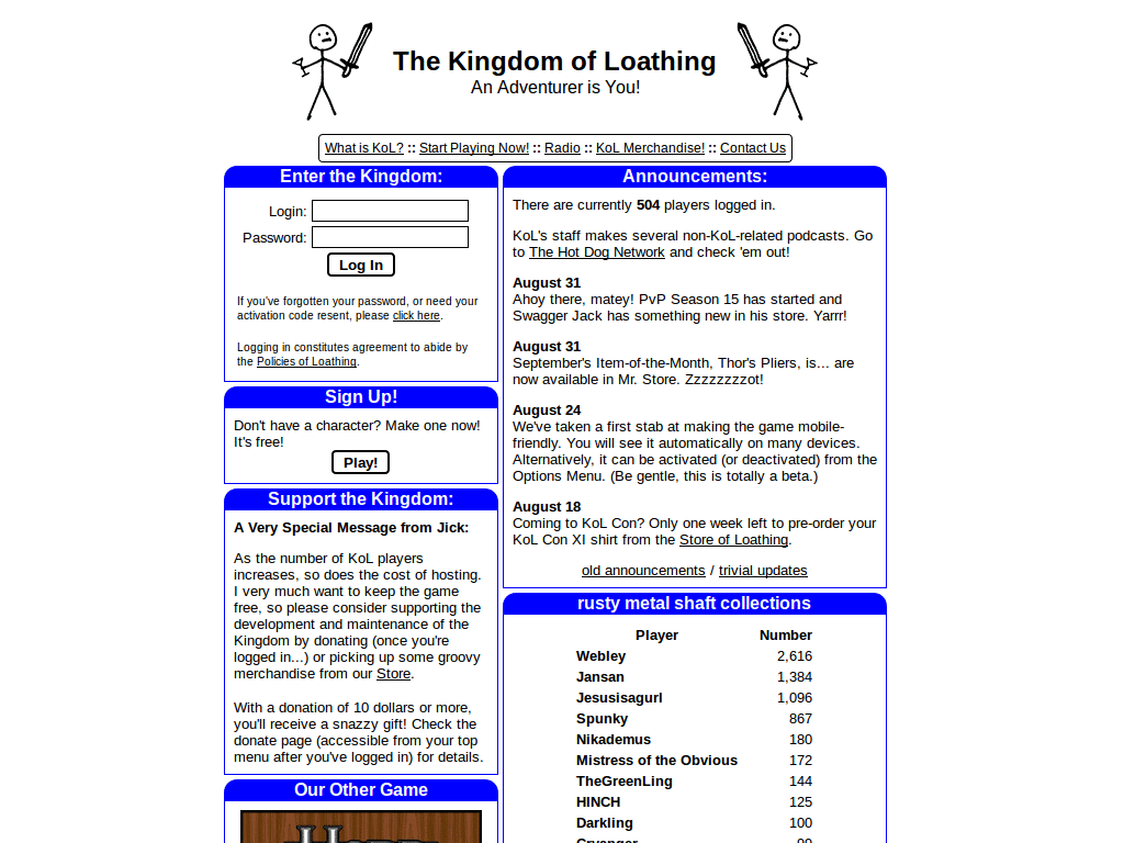 KoL theme ○ Select a Color