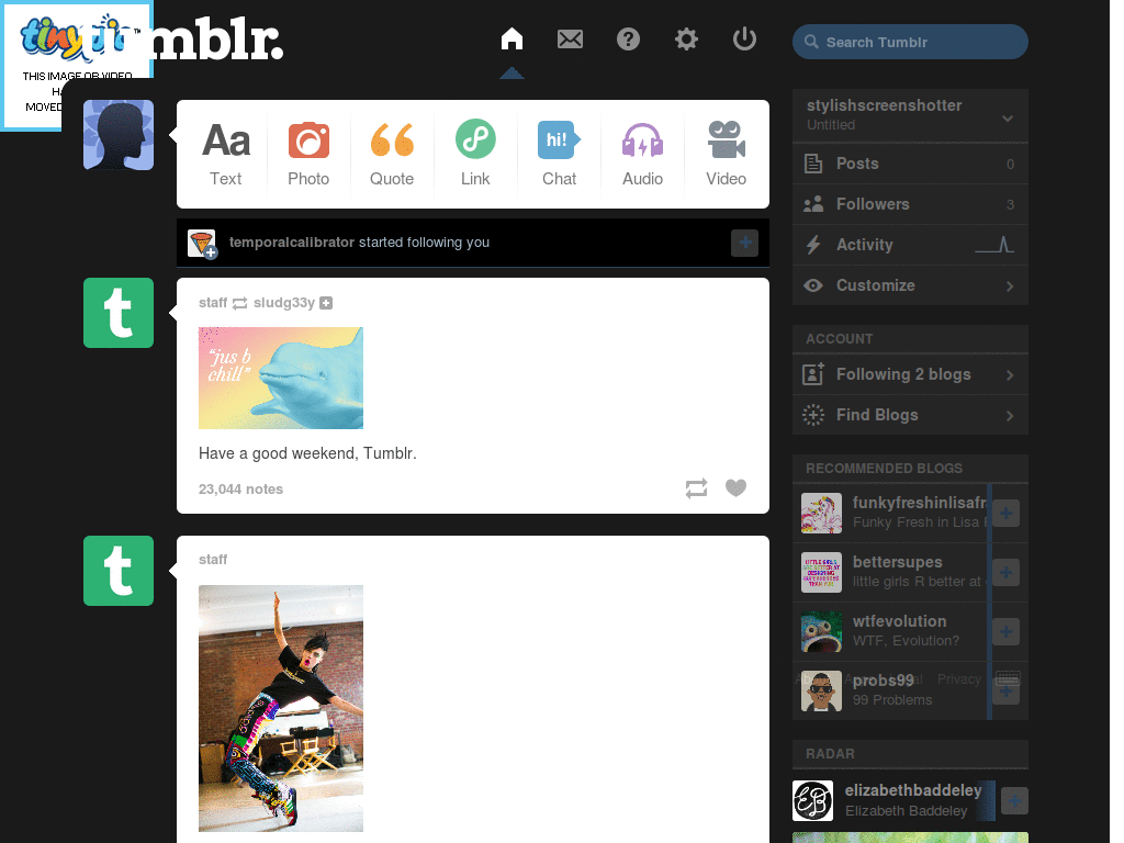 Tumblr black theme