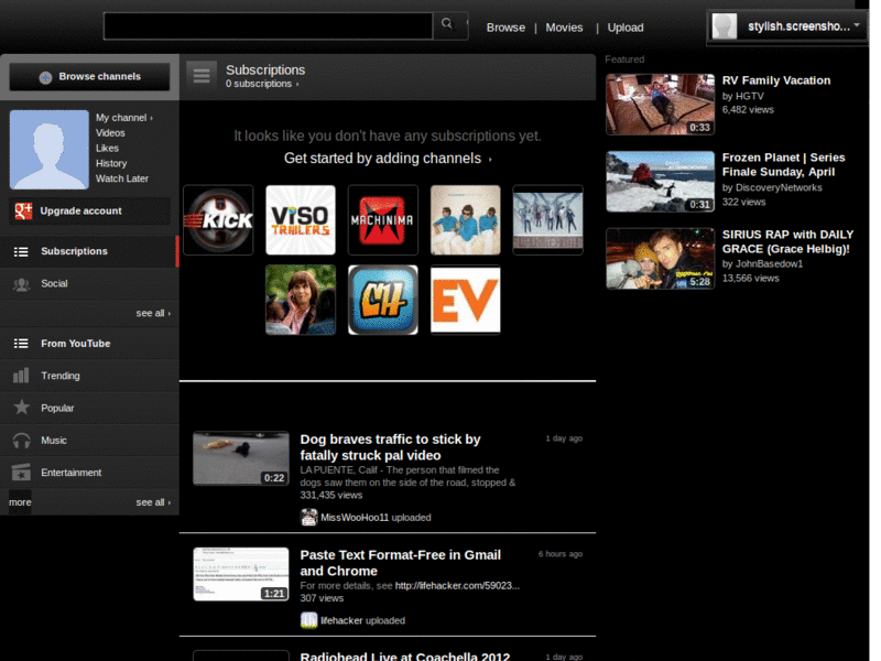 you tube Dark 112332