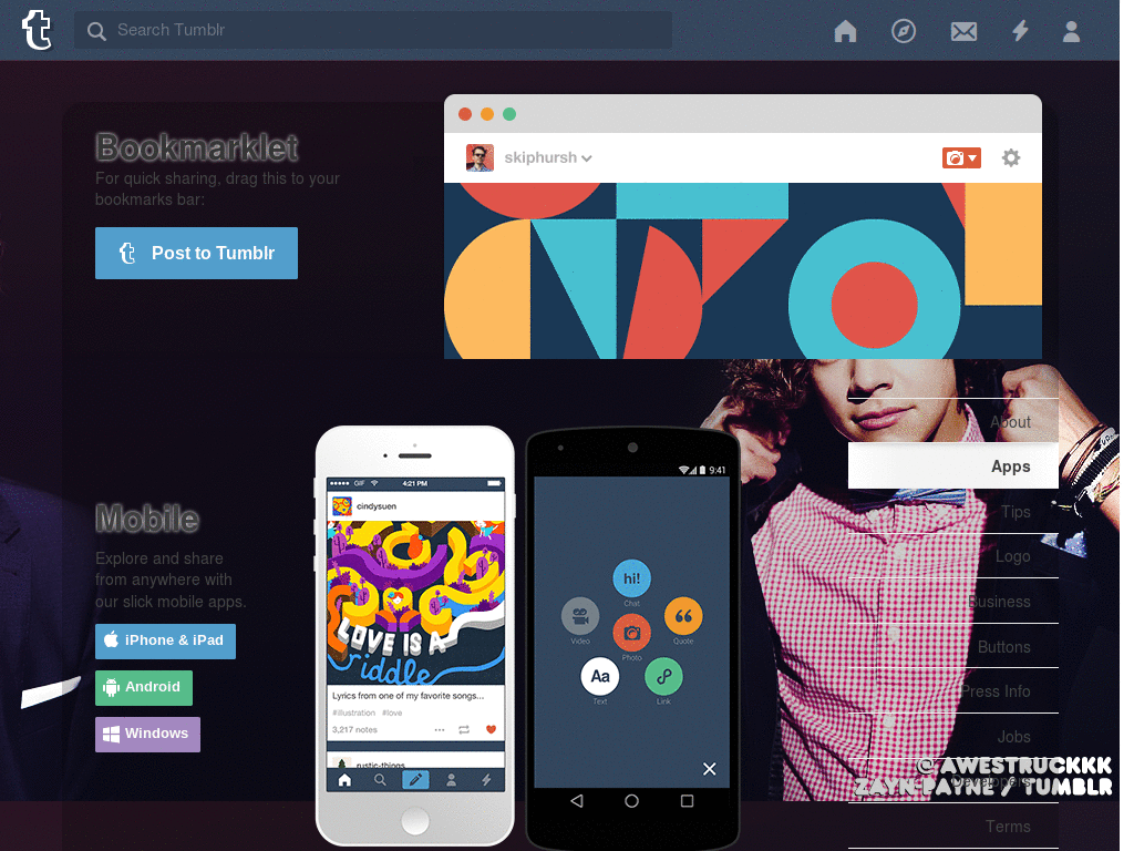 Larry Dashboard Theme For Tumblr