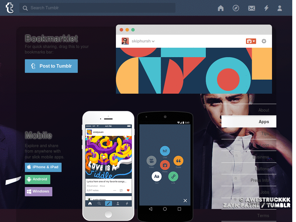 Zouis Dashboard Theme For Tumblr