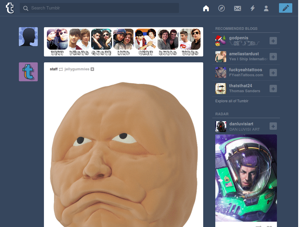 Zarry Navigation For Tumblr