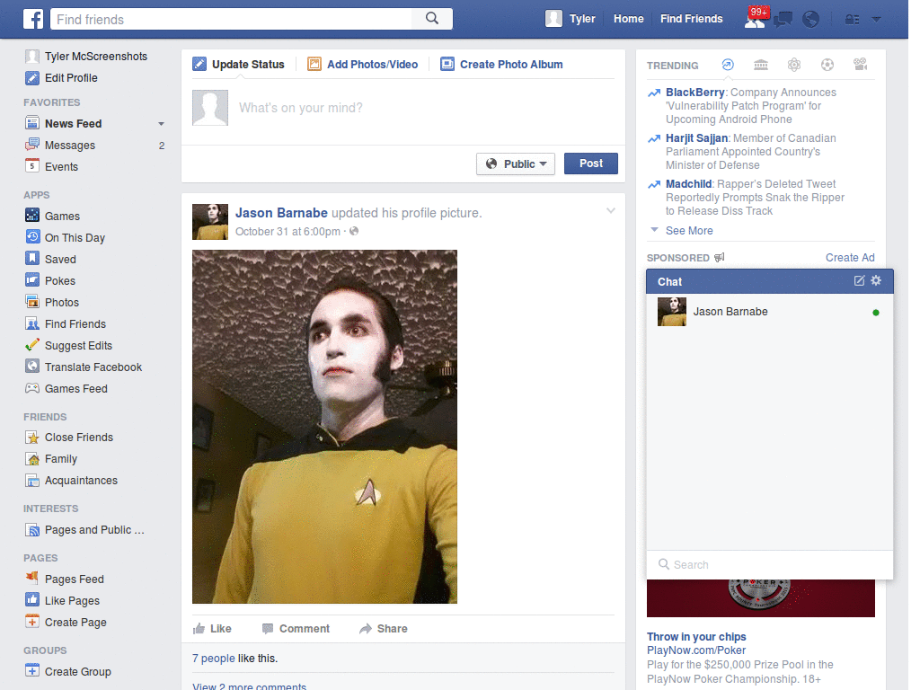 Facebook Photo - dark background