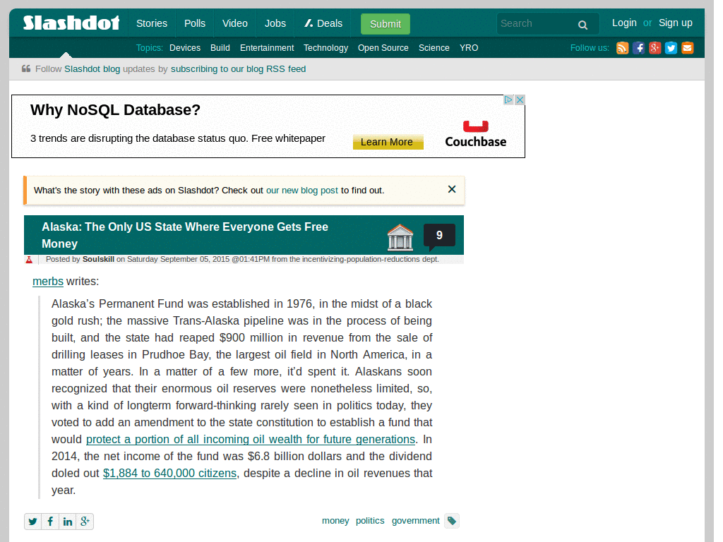 Slashdot.org - Minimalistic