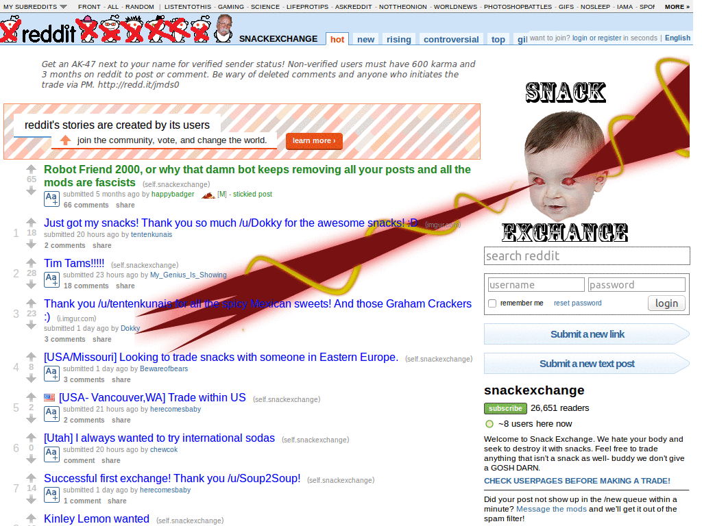 reddit.com/r/snackexchange replace flair