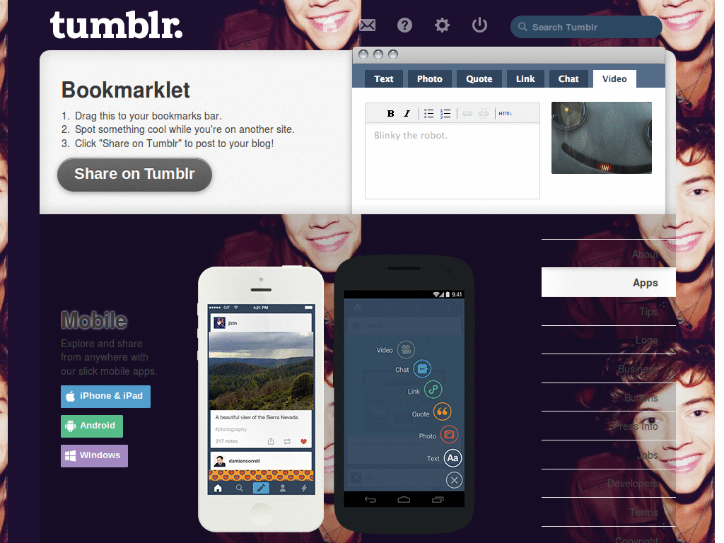 harry styles tumblr themee
