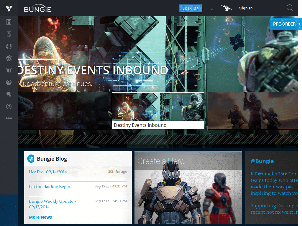 Bungie.net - "Pre-Space Theme"