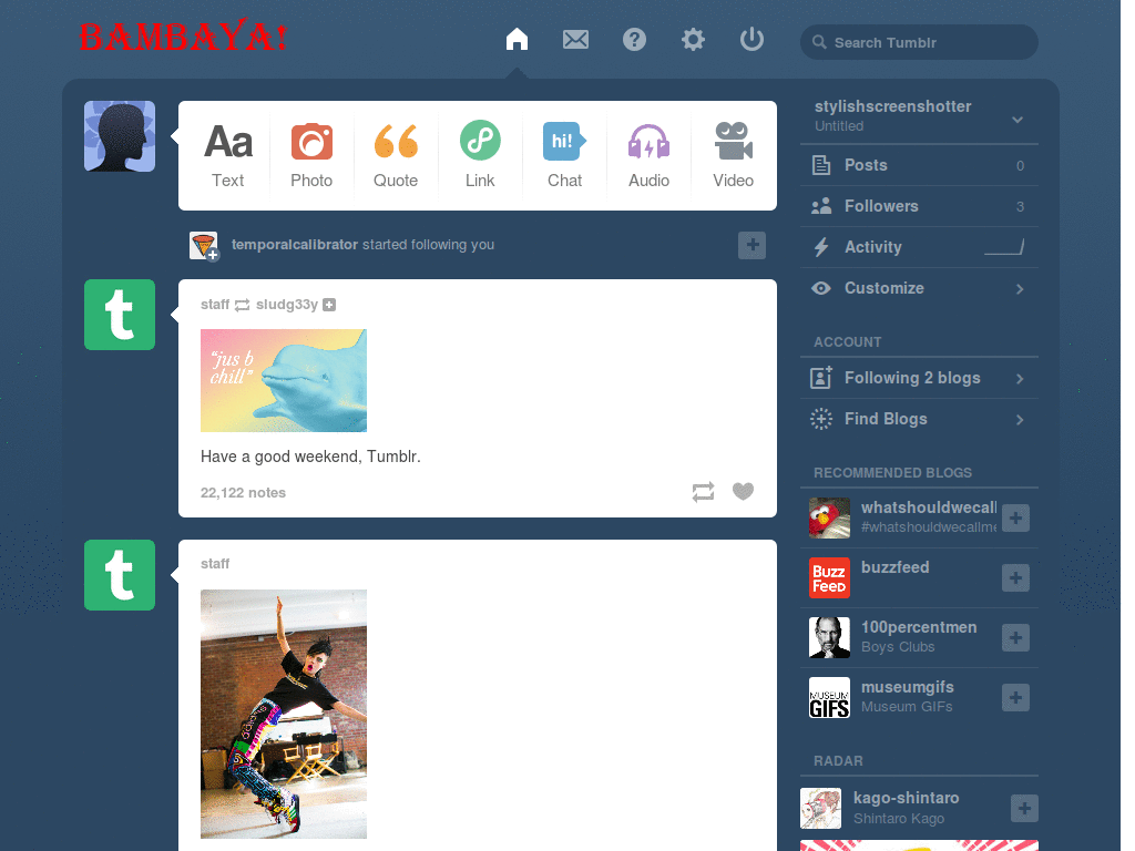 BAMBAYA tumblr logo.