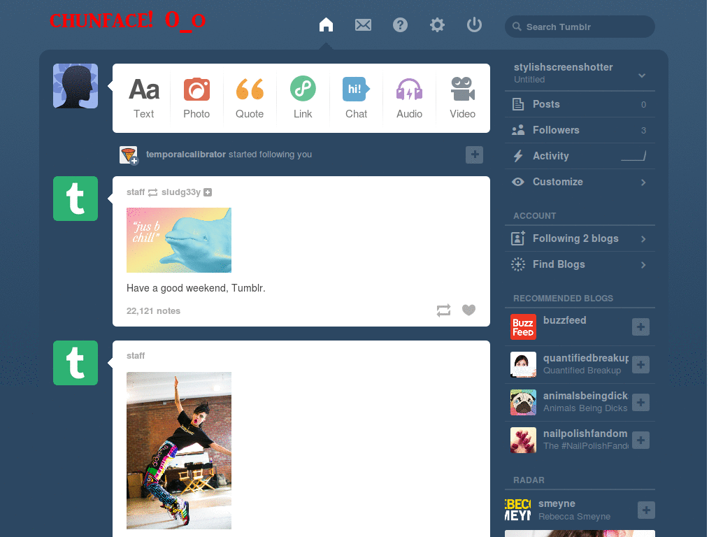 chunface tumblr logo
