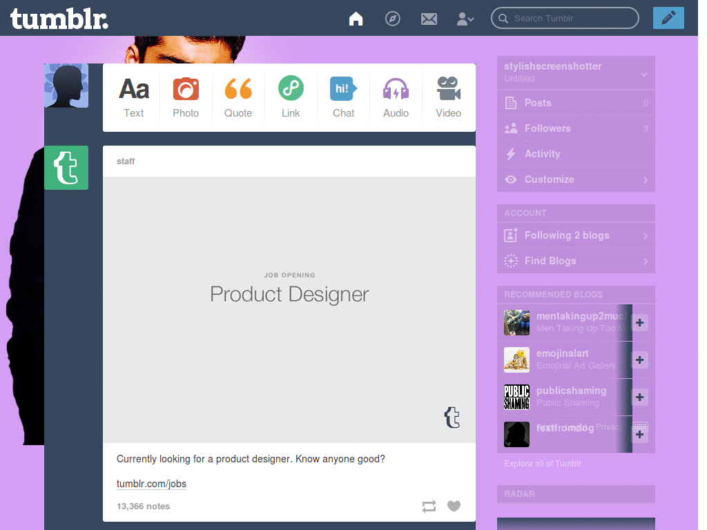 Zayn Malik purple dashoard