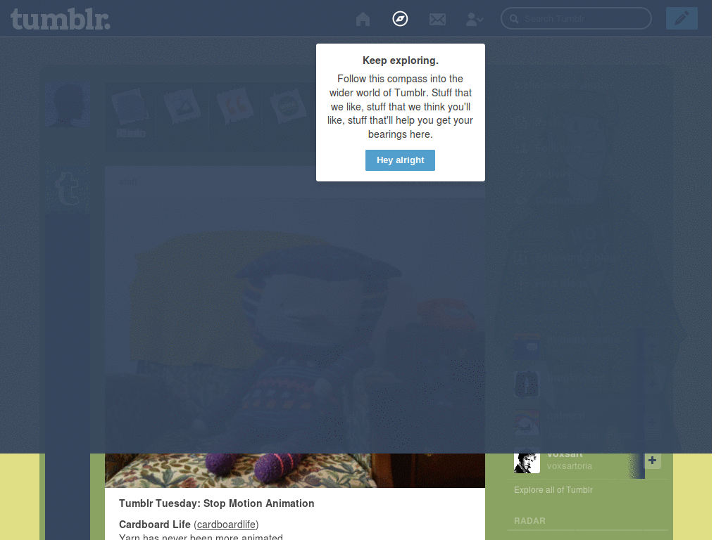 Tumblr Dashboard- Hot Stuff