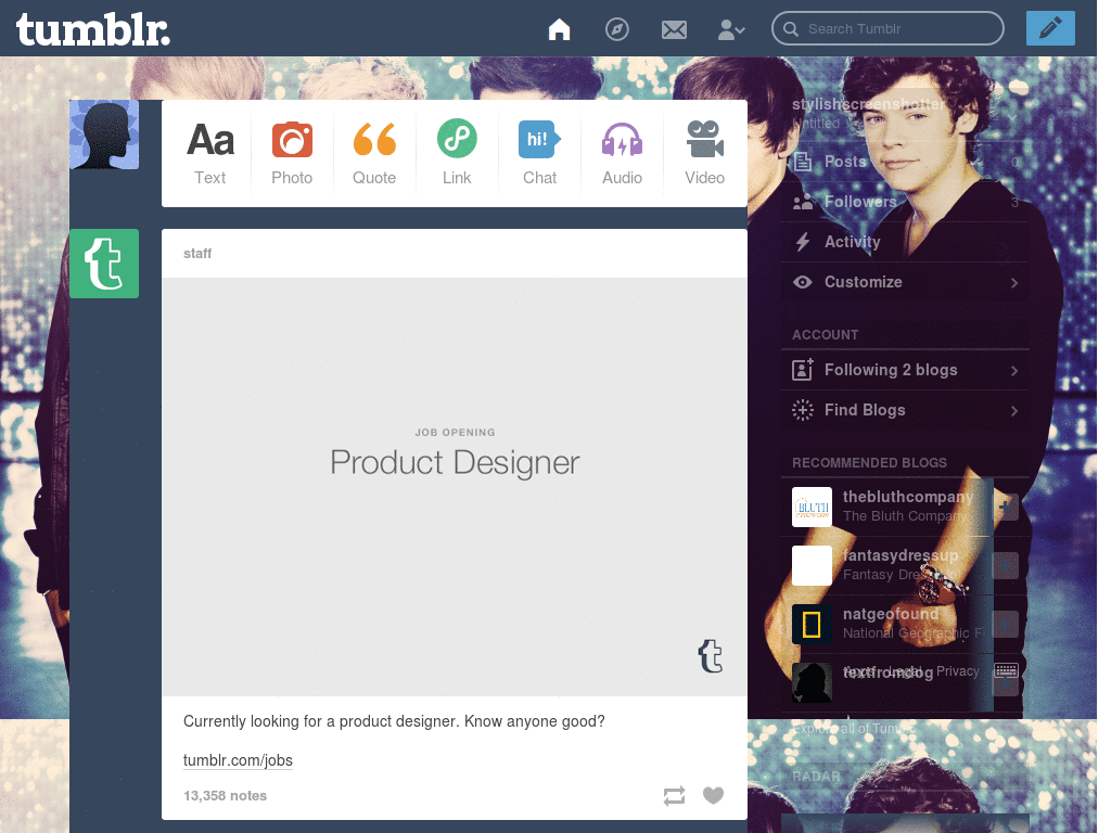 One Direction full dashboard