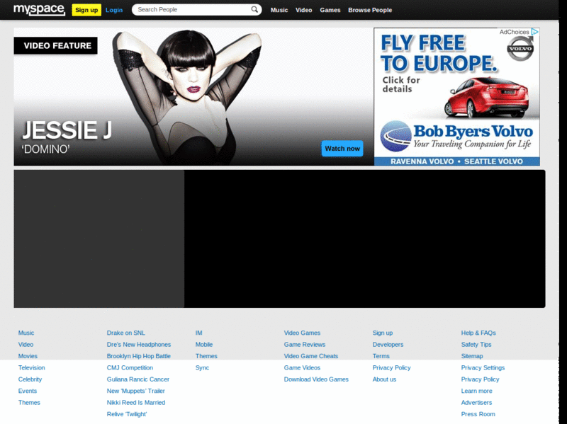 MySpace Homepage - Minty Blue Minimalism