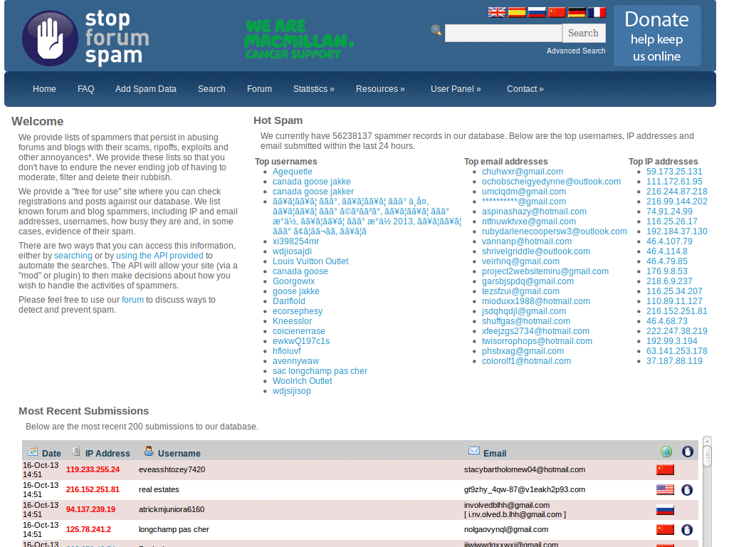 Stop Forum Spam - Hide Ads