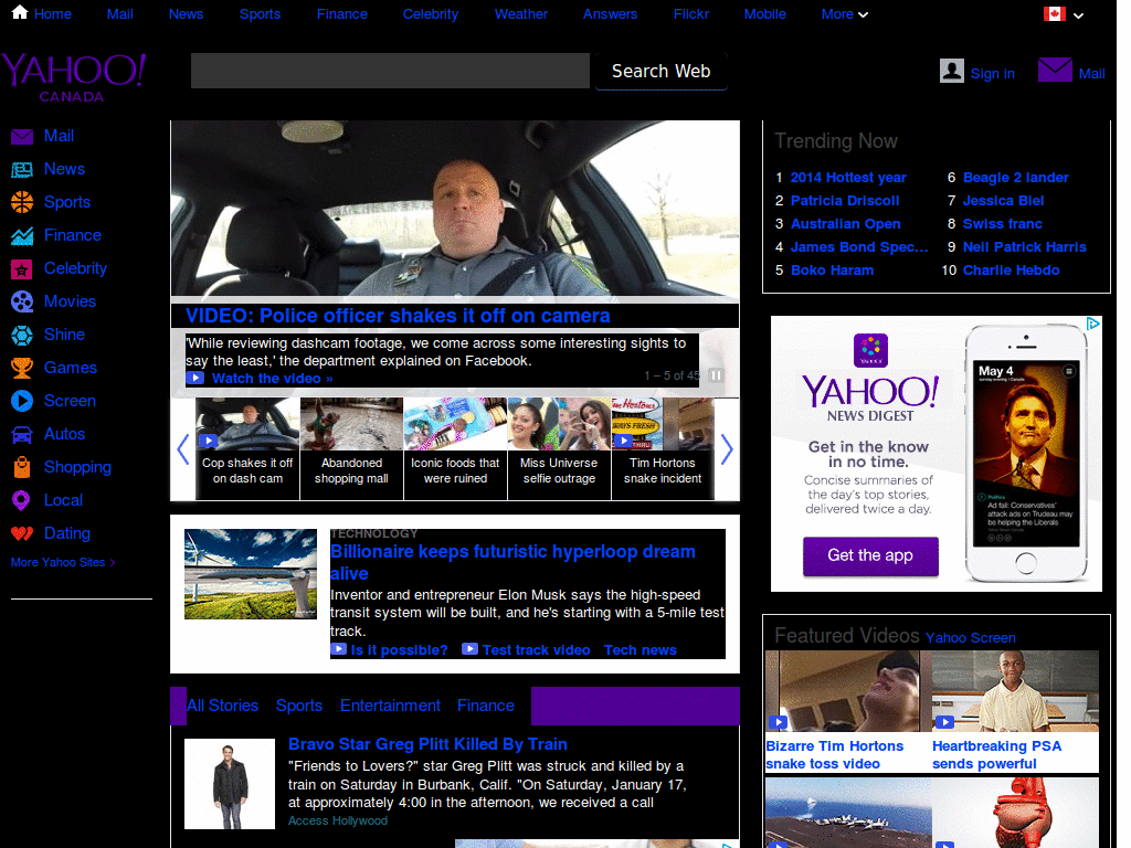 yahoo dark