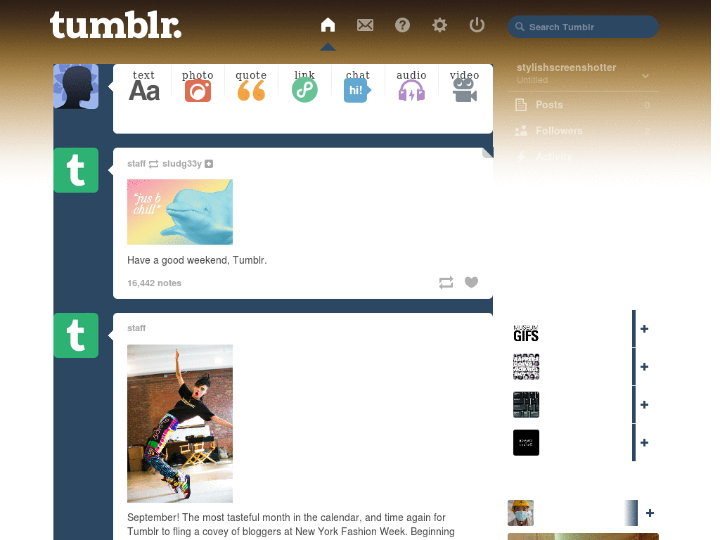Professor Layon Cartoon Tumblr Dashboard Theme