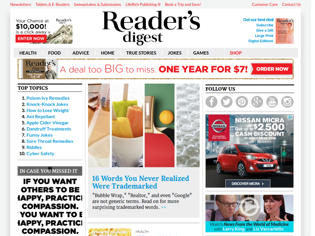 www.Readers Digest.com - Minimalistic