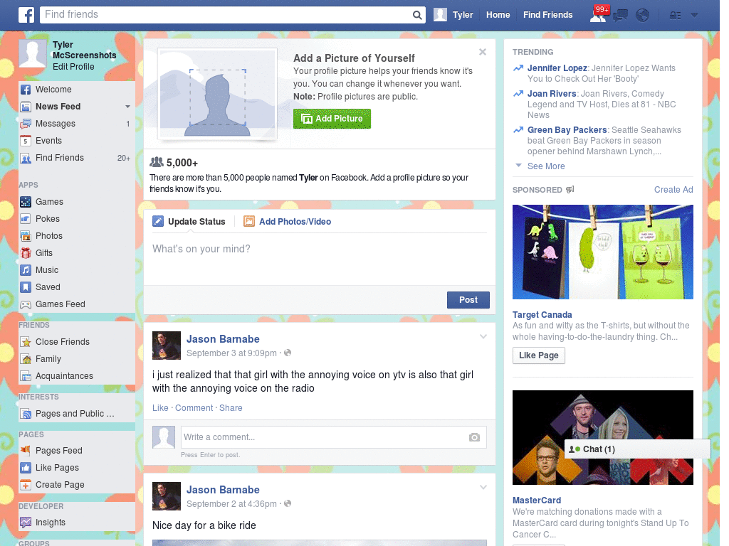 Skin floral facebook