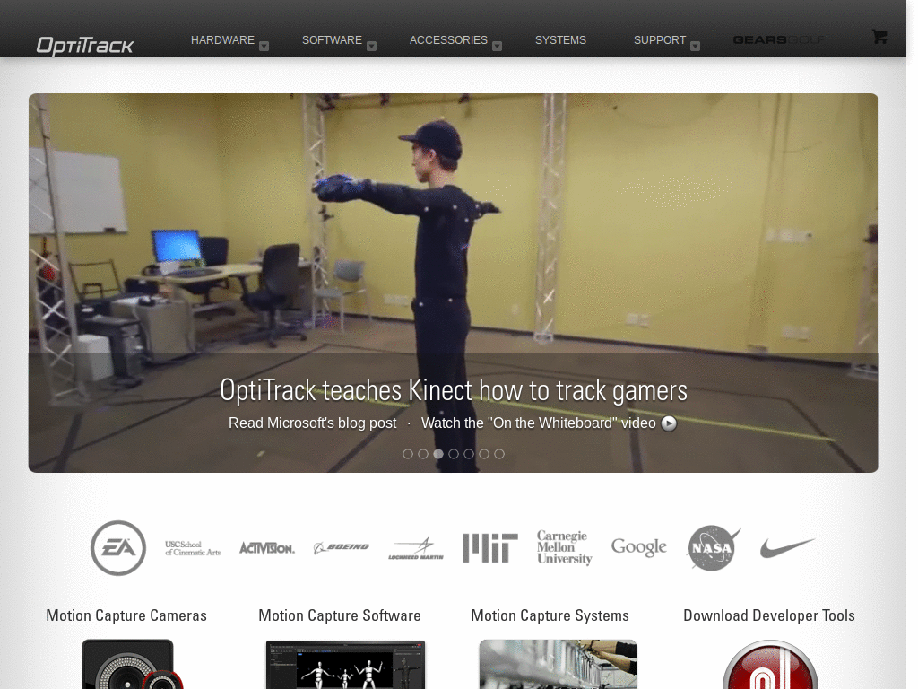 optitrack 2013 - dark nav bar