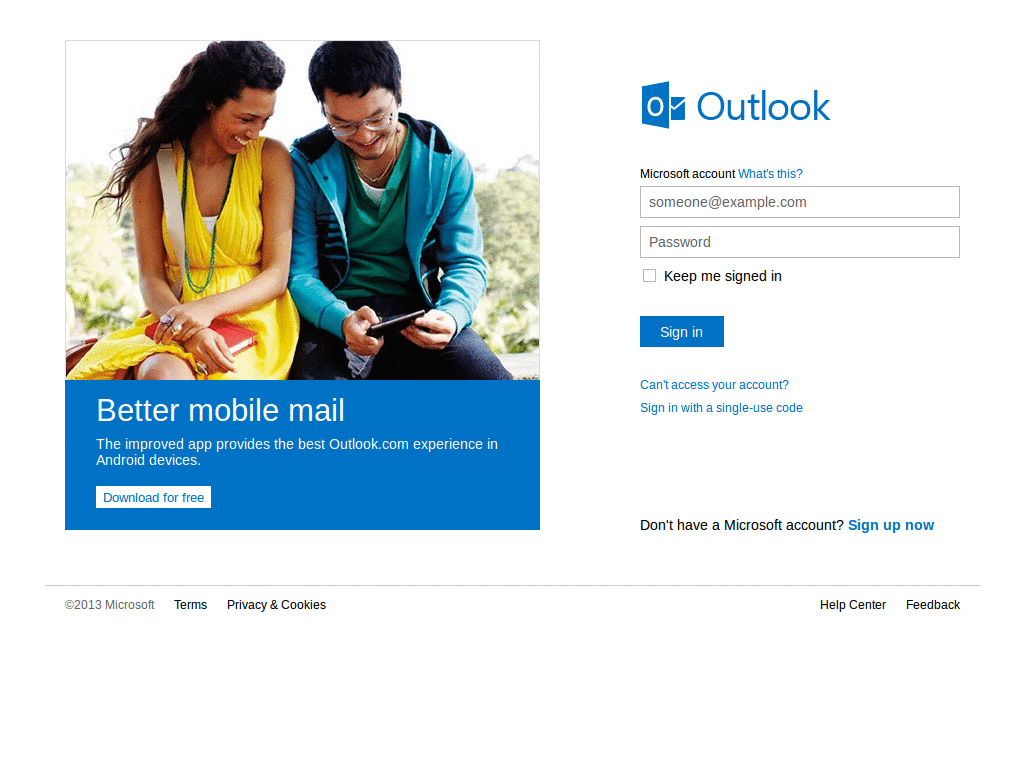 Hotmail - Remove Ads