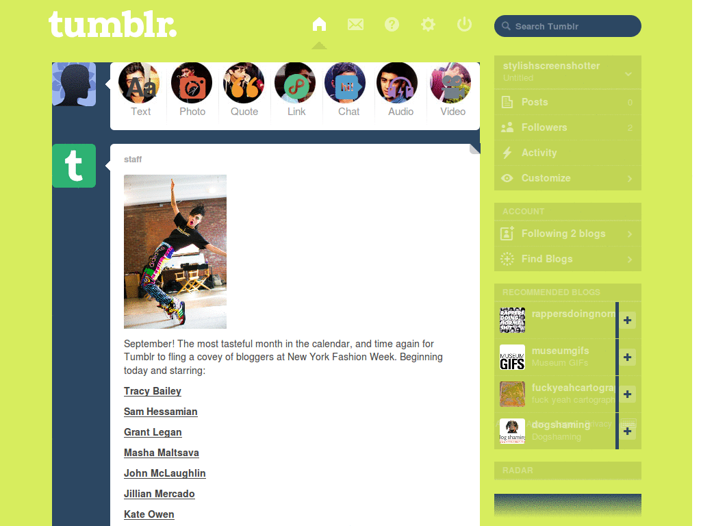 Zayn Malik dashboard theme 2