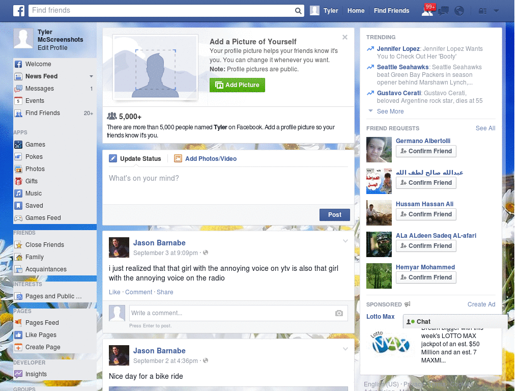 Cute Facebook Skin Flower