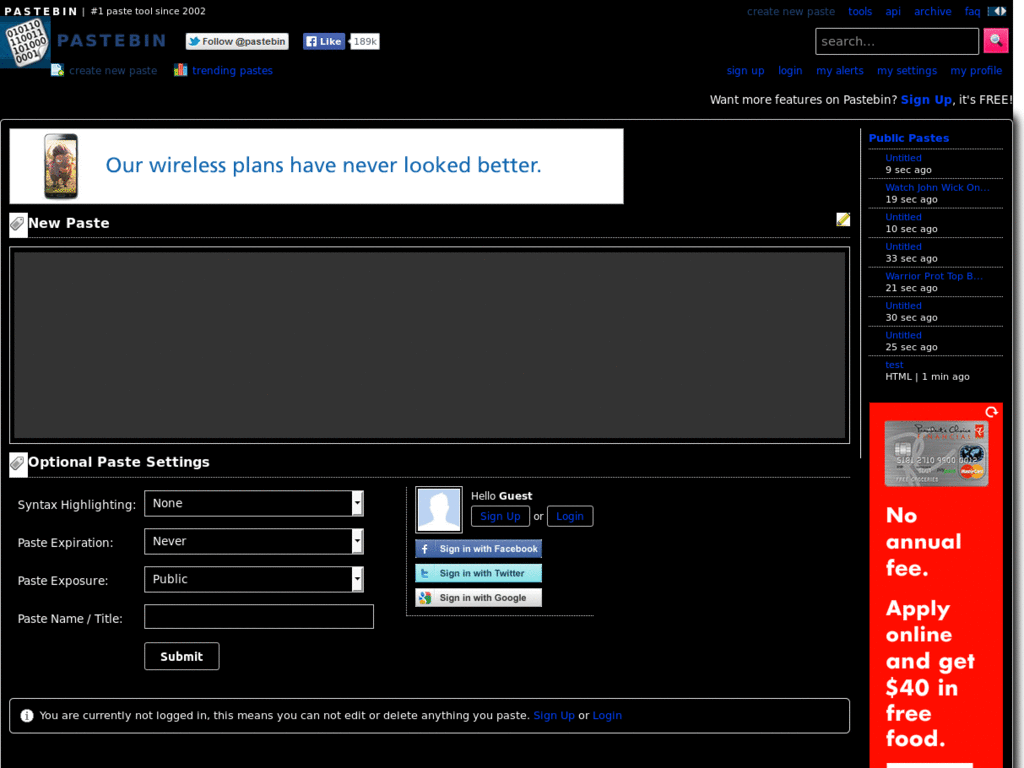 pastebin dark