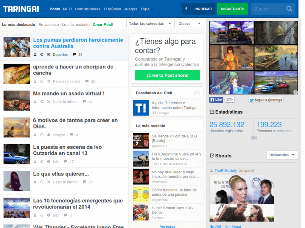 Header Fixed - Taringa V5