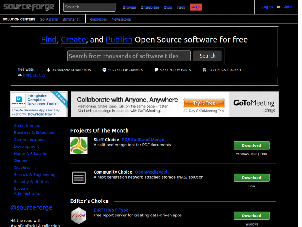 sourceforge dark