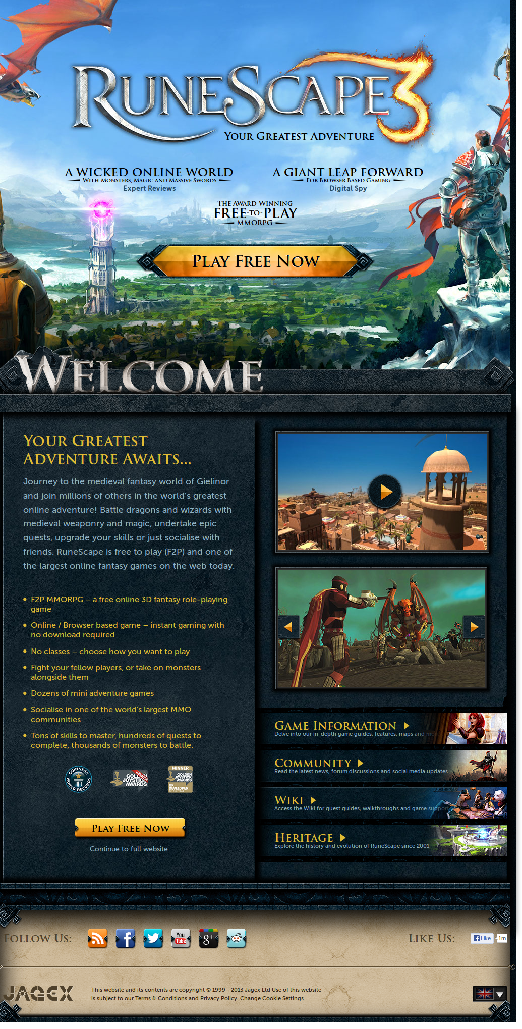 Runescape - Fullscreen - Removes ad, menu bar