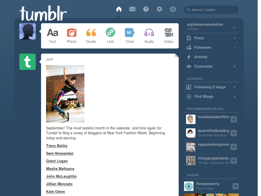 Tumblr Logo / Home & Hearth