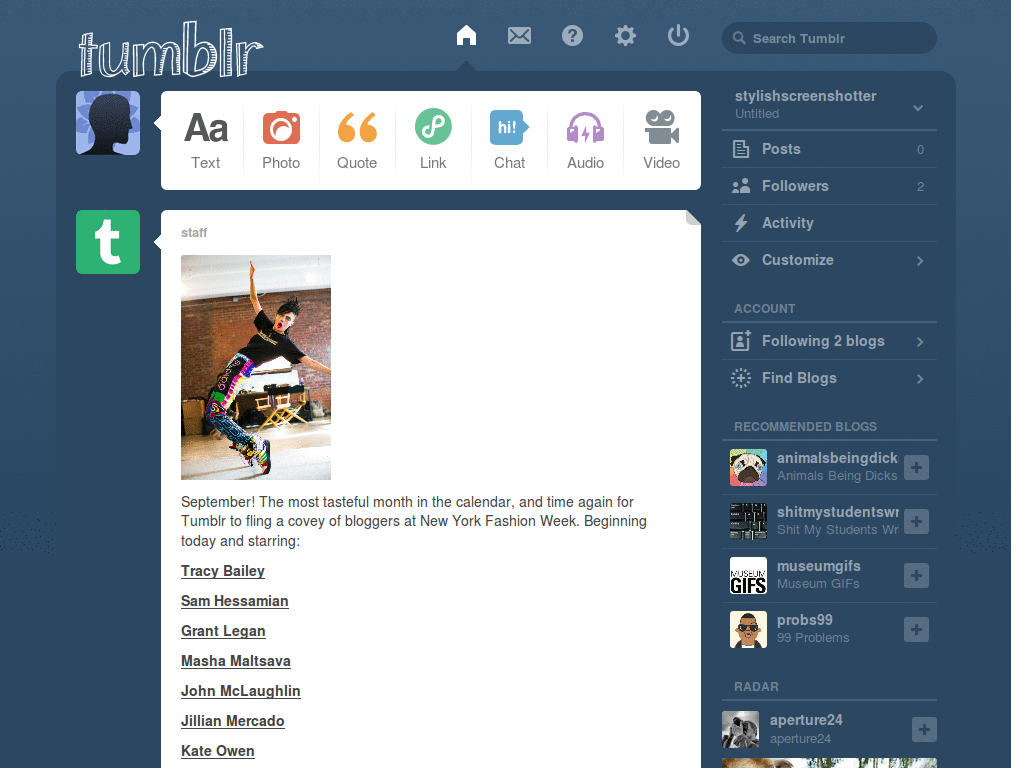 Tumblr Logo / Home & Hearth 2