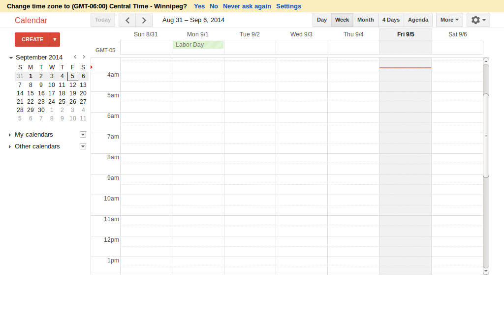 Google Calendar (New Version) - Slim Header More