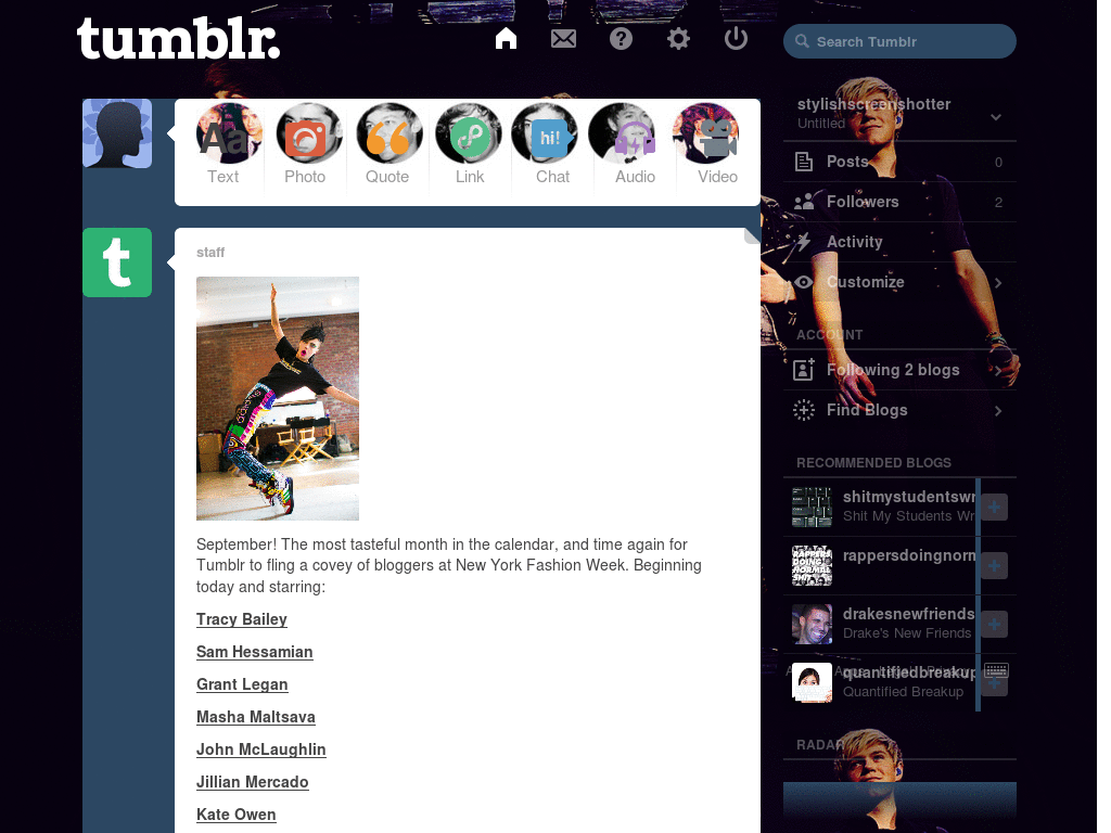 One Direction full dashboard dark