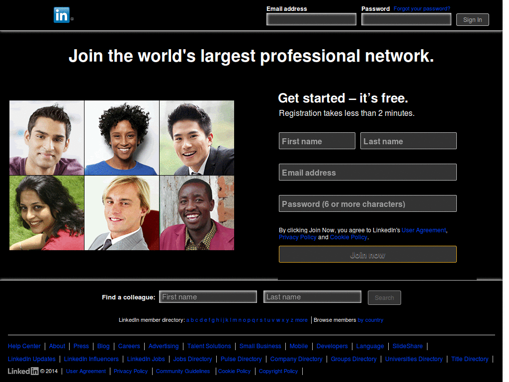 linkedin dark