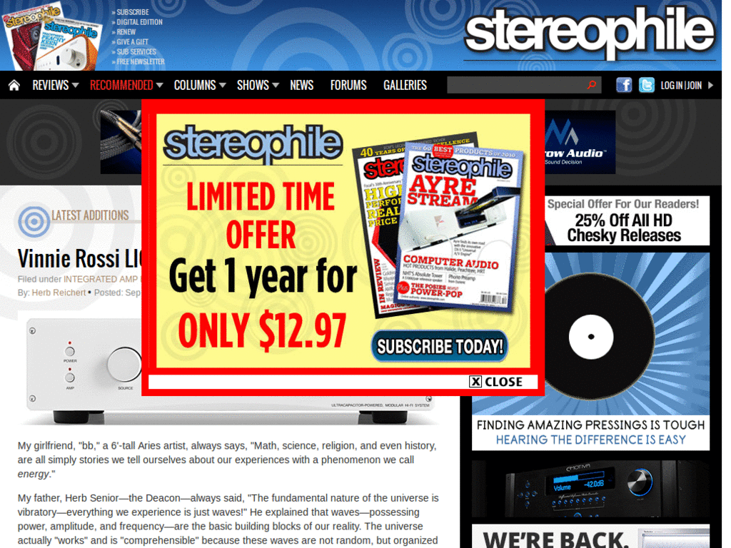 Smooth scrolling for Stereophile
