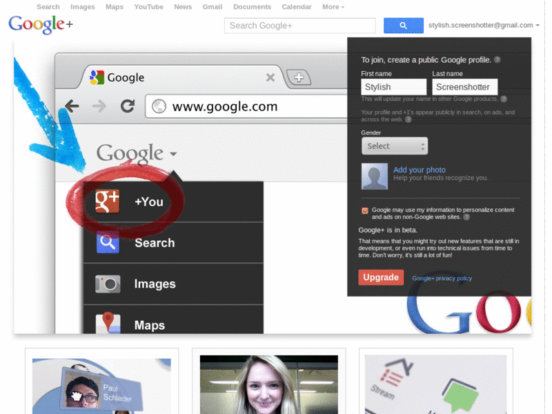 Google+ New Navigation Mod (1920*1080) Chrome Only