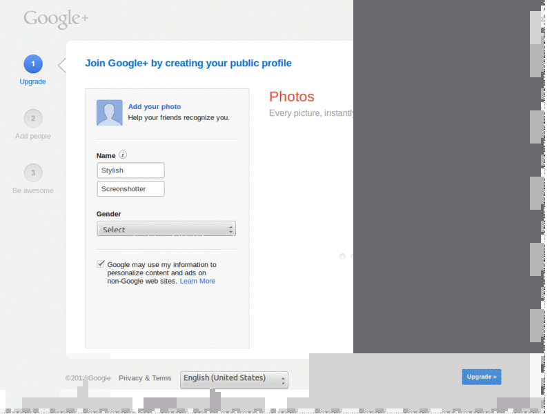 Google+ New Nav Mod (Res. other than 1080p) Chrome